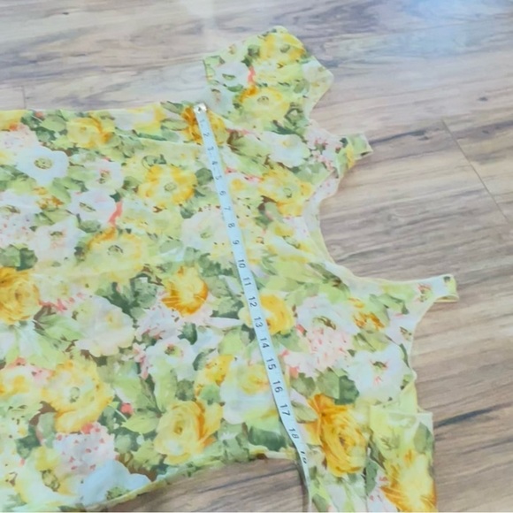 Lovers + Friends Yellow Floral Cold Shoulder Tunic Mini Dress - Picture 8 of 9